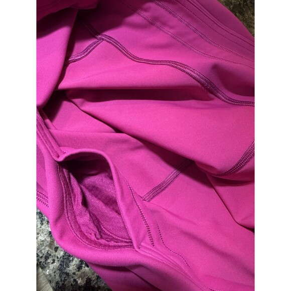Lululemon Invigorate High-Rise Tight Pink Raspberry Cropped Sz 20 with Pockets! - Picture 12 of 15